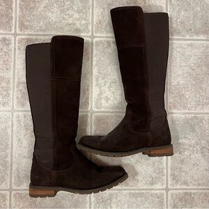 Ariat Sutton H2O Womens Size 7 Boots Brown Leather Knee High Zip Up Western